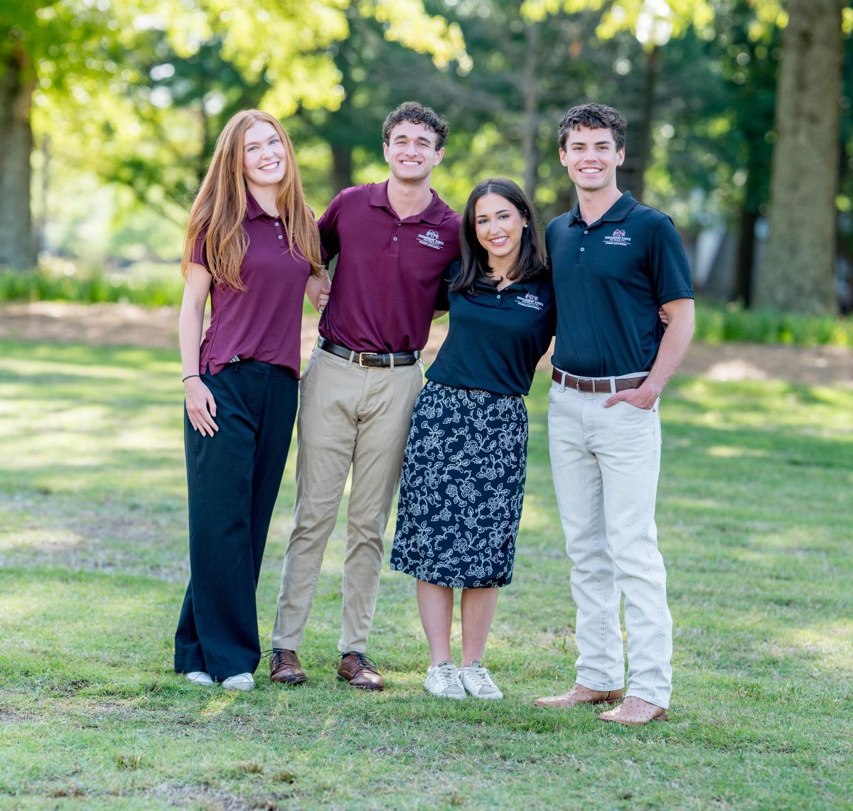 Students wearing business casual